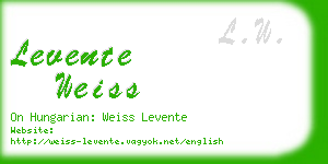 levente weiss business card